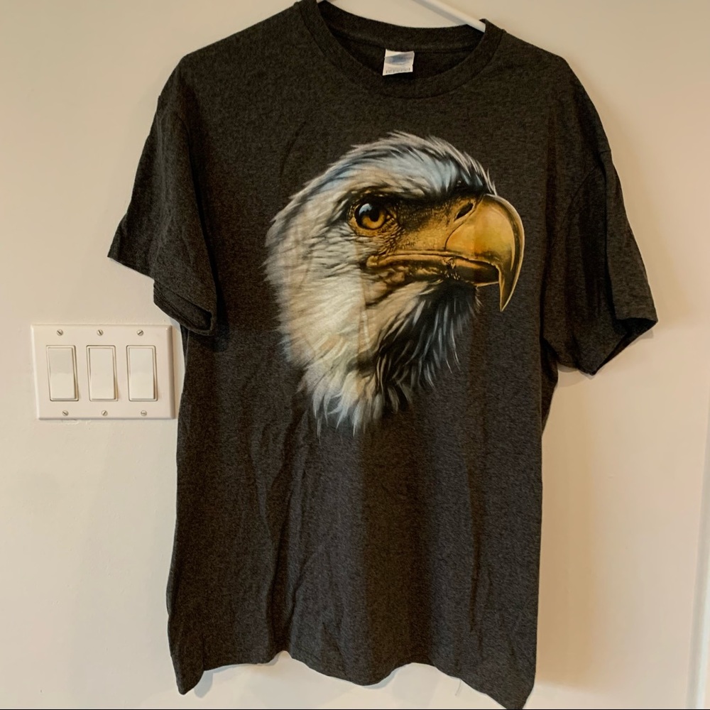 Eagle Head Mens Large graphic Shirt L Grey Delta Pro Weight Bird L
